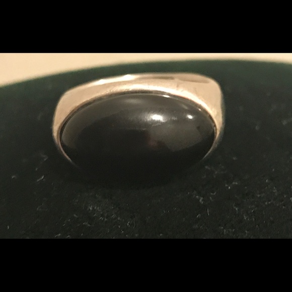 EUC-Xenox 925 Silver with Black Onxy Ring Sz 9 - Picture 8 of 8